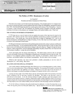 The Politics of 1993: Renaissance of Action