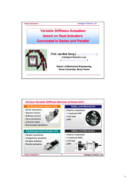 Variable Stiffness Actuation based on Dual Actuators Connected in