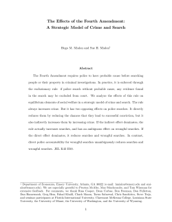 The Effects of the Fourth Amendment