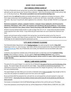 mark your calendars! 2017 annual spring clean up city