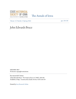 John Edwards Bruce - Iowa Research Online