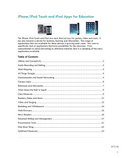 iPhone/iPod Touch and iPad Apps for Education