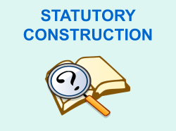 Statutory Construction (complete)