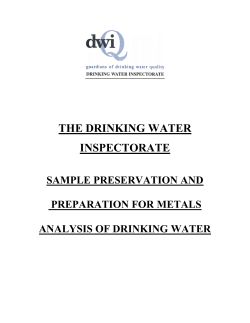 Sample preservation and preparation for metals analysis of drinking