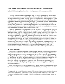 From the Big Bang to Island Universe: Anatomy of