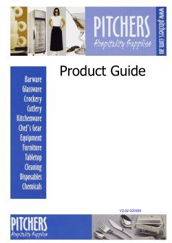 Product Guide - Pitchers Hospitality Supplies