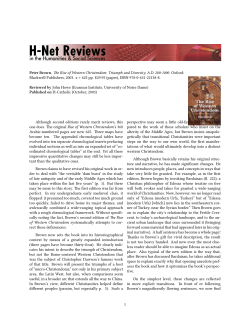 Untitled [John Howe on The Rise of Western Christendom - H-Net