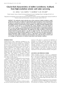 Glacier-bed characteristics of midtre Love&acute;nbreen, Svalbard, from