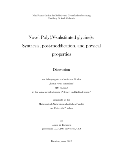 Novel Poly(N-substituted glycine)s - Max-Planck