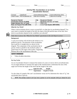Activity P03: Acceleration on an Incline