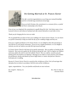 On Getting Married at St. Francis Xavier