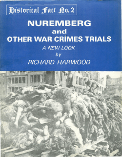 Nuremberg and Other War Crimes Trials