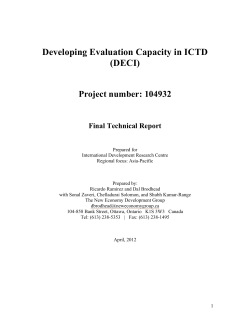 Developing Evaluation Capacity in ICTD (DECI)