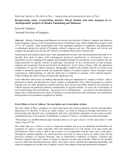 Royal citadels and state mosques in re-`heritagization`