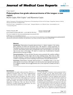 Polymorphous low-grade adenocarcinoma of the tongue: a case
