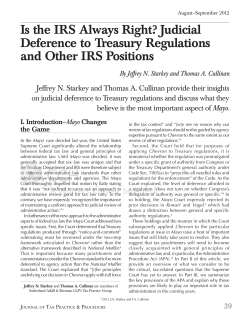 Is the IRS Always Right? Judicial Deference to Treasury Regulations