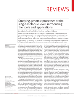 Studying genomic processes at the single-molecule level