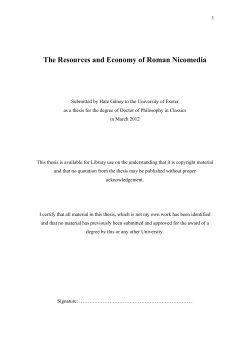 The Resources and Economy of Roman Nicomedia