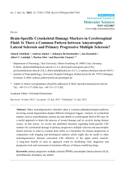 Brain-Specific Cytoskeletal Damage Markers in Cerebrospinal Fluid