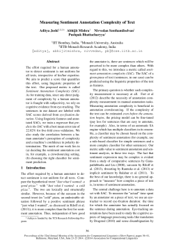 Measuring Sentiment Annotation Complexity of Text