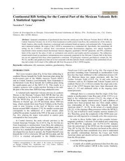 Continental Rift Setting for the Central Part of the Mexican Volcanic