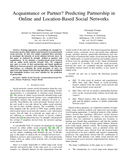 Acquaintance or Partner? Predicting Partnership