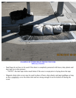 - Sand bags do not have to be used if the drain is completely