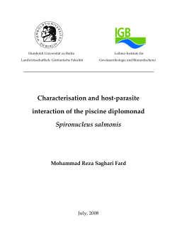 Characterisation and host-parasite interaction of the