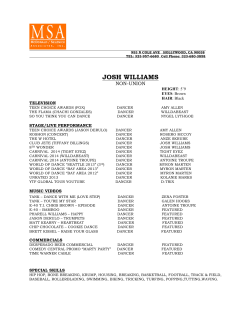 josh williams - Millennium Dance Complex