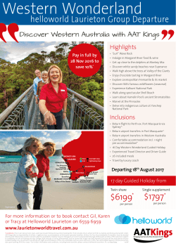 Full Itinerary - Laurieton Travel