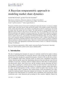 A Bayesian nonparametric approach to modeling