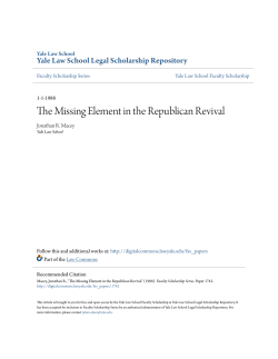 The Missing Element in the Republican Revival