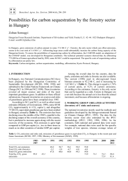 Possibilities for carbon sequestration by the forestry sector in Hungary