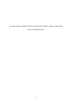 Incarnational Christology in the Johannine Gospel