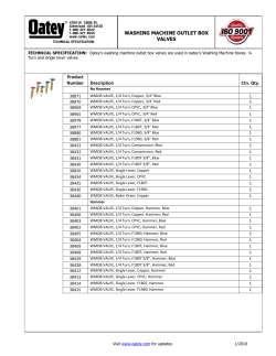 Product Number Description Ctn. Qty. WASHING