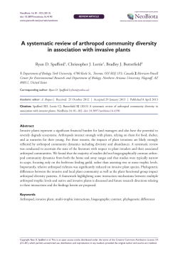 A systematic review of arthropod community diversity in