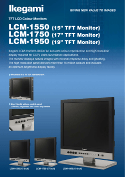 LCM-1550 (15&rdquo; TFT Monitor) LCM-1750 (17 - Pro