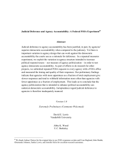 Judicial Deference and Agency Accountability