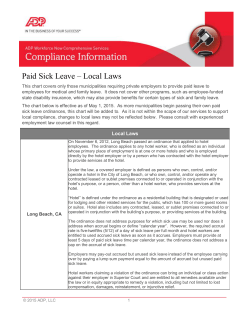 ADP Workforce Now: Paid Sick Leave _Local Laws
