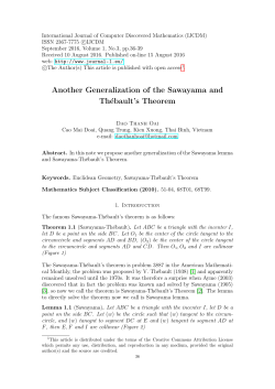 Dao Thanh Oai, Another Generalization of the Sawayama and