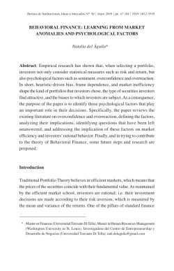 behavioral finance: learning from market