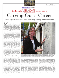 Carving Out a Career