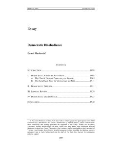 Democratic Disobedience - Universidad de Palermo