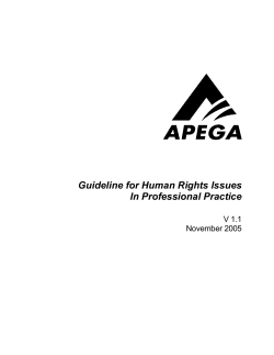 Guideline for Human Rights Issues In Professional Practice