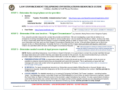 law enforcement telephone investigations