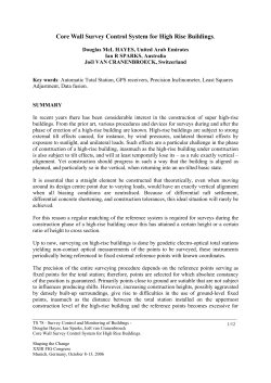 Core Wall Survey Control System for High Rise Buildings.