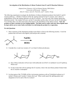 Cl NaOEt HOEt Cl Cl - Mercyhurst University
