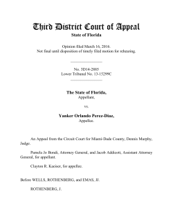 14-2885 - Third District Court of Appeal