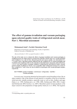 The effect of gamma irradiation and vacuum packaging upon