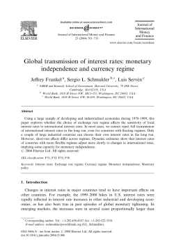 Global transmission of interest rates: monetary